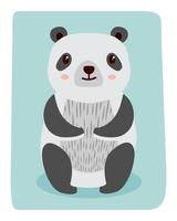 vettore di animali vintage panda