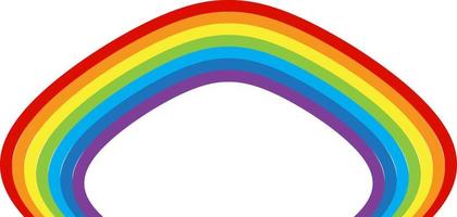 arcobaleno multicolore curvo. illustrazione vettoriale. eps10 vettore