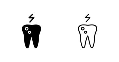 mal di denti e placca vettore icona