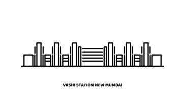 vashi stazione di nuovo mumbai vettore icona