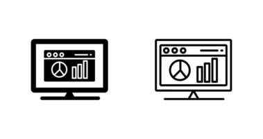 pagina web statistica vettore icona