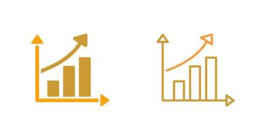 crescente statistica vettore icona