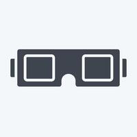 icona 3d occhiali. relazionato per divertimento simbolo. glifo stile. semplice design illustrazione vettore