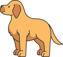 carino cartone animato labrador cane da riporto vettore illustrazione
