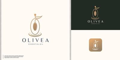 semplice oliva olio logo design. ispirazione extra vergine oliva olio logo icona vettore illustrazione
