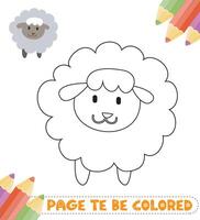 disegnato a mano colorazione libro per bambini vettore