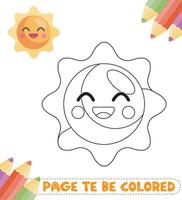 disegnato a mano colorazione libro per bambini vettore