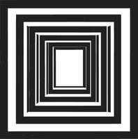 effimero Linee astratto nero logo design con vettore geometrico elementi astrale simmetria vettore logo con elegante nero astratto geometrico le forme