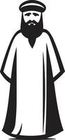 regale profilo elegante vettore logo design di un Arabo uomo silhouette culturale sovranità nero icona in mostra Arabo uomo logo design nel vettore