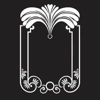 affascinante Linee elegante icona in mostra arte deco telaio nel vettore Vintage ▾ opulenza nero emblema con arte deco telaio design