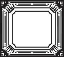 simmetria raffinato elegante vettore logo di arte deco telaio deco essenza monocromatico emblema in mostra arte deco telaio nel vettore