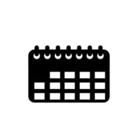 icona piana del calendario. calendario vettoriale o clipart.