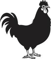 aia finezza monocromatico pollo icona nel elegante design coraggioso modelli nero vettore logo in mostra pollo raffinatezza