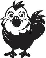 coraggioso tavolozza elegante nero vettore logo design per pollo icona Ali di saggezza elegante vettore logo in mostra pollo raffinatezza