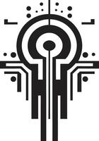 techno discussioni elegante astratto cibernetico simbolo nel elegante design neurale netto eleganza elegante vettore logo per cibernetico armonia
