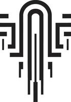 neurale netto eleganza elegante vettore logo per cibernetico armonia codice sinfonia astratto cibernetico emblema nel elegante monocromatico