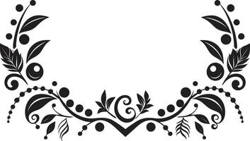 artistico ornamenti elegante nero logo design con decorativo elementi ornamentale opulenza monocromatico scarabocchio decorativo icona nel elegante vettore
