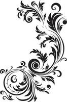 curve e incantesimi elegante vettore logo evidenziazione scarabocchio decorazioni artistico ornamenti elegante emblema con nero scarabocchio decorativo elementi