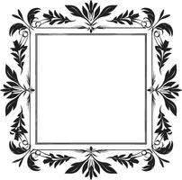 intricato inchiostri elegante vettore icona con nero scarabocchio decorativo telaio giocoso modelli elegante emblema con monocromatico scarabocchio decorativo telaio