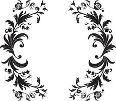 ornamentale noir adornare disegni con scarabocchio decorativo telaio vettore nero logo simbolo noir nouveau moderno eleganza infusa con scarabocchio decorativo telaio vettore nero logo design