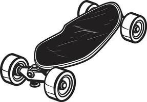 skateboard sensazione nero logo design evocando il brivido di equitazione skateboard saggio nero logo design con un' saggio uomo su ruote vettore