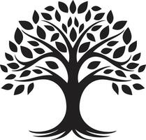 staglia alberello iconico vettore albero piantagione simbolo nel nero foresta custode elegante nero logo design con albero piantagione icona