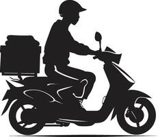 urbano gusto esprimere vettore logo design per scooter cibo consegna veloce morsi brigata scooter icona per Presto cibo consegne