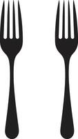 artistico posate emblema vettore logo per elegante cenare simbolo bene cenare marchio forchetta e coltello vettore icona per culinario classe