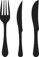 culinario armonia cresta forchetta e coltello icona nel vettore abilità artistica buongustaio posate insegne vettore logo per elegante culinario simbolo