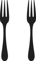 utensile eleganza distintivo forchetta e coltello vettore icona per culinario eccellenza posate eleganza cresta vettore design per elegante culinario simbolo