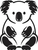 soffice fogliame insegne koala vettore logo per ambientale consapevolezza coccolone koala distintivo vettore design per accattivante koala preservazione