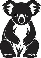 australiano arboreo emblema koala vettore icona per natura armonia bambù navigazione distintivo vettore design per koala preservazione