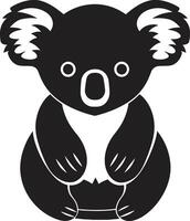 soffice fogliame insegne koala vettore icona per ambientale armonia arboreo ambasciatore cresta vettore design per koala preservazione