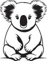 koala regno insegne vettore logo design per adorabile koala simbolo arboreo ambasciatore cresta koala vettore icona per ambientale consapevolezza