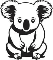 coccolone koala cresta vettore design per adorabile koala simbolo koala regno insegne adorabile vettore icona per natura apprezzamento