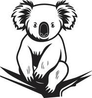 coccolone koala cresta adorabile vettore design per natura apprezzamento arboreo ambasciatore insegne koala vettore icona per ambientale armonia
