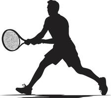 vittoria avanguardia cresta maschio tennis giocatore logo per vincente spirito top Spin tattico insegne vettore design per tattico tennis icona