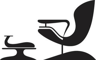 elegante comfort distintivo elegante sedia icona nel vettore logo per alla moda spazi zen zeffiro insegne contemporaneo rilassante sedia vettore logo per tranquillo momenti