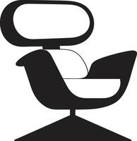 tranquillo tendenze cresta vettore design per di moda moderno rilassante sedia urbano eleganza distintivo elegante sedia icona nel vettore logo per rilassamento
