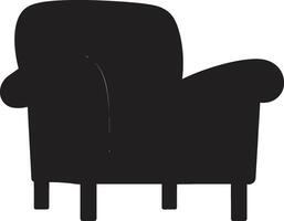 comfort oasi cresta vettore design per rilassante sedia icona nel finale comfort serenità posti a sedere distintivo elegante sala sedia vettore icona per di moda spazi