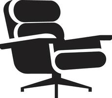 serenità posti a sedere distintivo moderno rilassante sedia vettore design per tranquillo spazi elegante comfort insegne vettore logo per alla moda e rilassante sedia illustrazione
