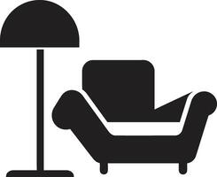 urbano eleganza insegne vettore design per di moda rilassante sedia illustrazione serenità posti a sedere cresta elegante moderno sedia vettore icona per finale rilassamento