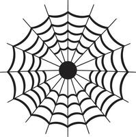 filiera spettacolo insegne artistico ragno e ragnatela design per dinamico urto palmato eleganza cresta elegante ragno logo con intricato ragnatela vettore