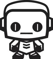 tasca amico insegne piccolo robot chatbot design per compatto connessioni byte dimensioni Bot cresta vettore icona di un' carino robot per Chiacchierare assistenza
