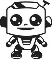 byte dimensioni Bot distintivo carino robot logo per compatto Chiacchierare assistenza tasca amico insegne adorabile robot chatbot design nel compatto modulo vettore