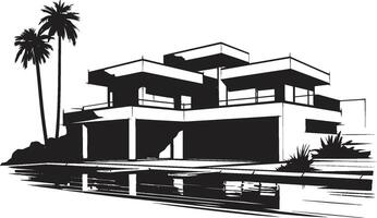 villa verve distintivo opulento moderno villa logo per premio il branding futuristico dimora insegne moderno villa logo per senza tempo eleganza vettore