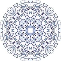 motivo circolare a forma di mandala per henné, mehndi, tatuaggio, decorazione. ornamento decorativo in stile etnico orientale. pagina del libro da colorare. vettore