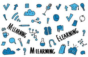 e-learning concetto Citazione. vettore design impostare.