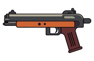 mitragliatore pistola vettore impostare, mitragliatore mano pistola Armi azione illustrazione impostato