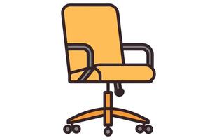 ufficio sedie vettore illustrazione, ufficio sedia o scrivania sedia nel vario punti di Visualizza illustrazione